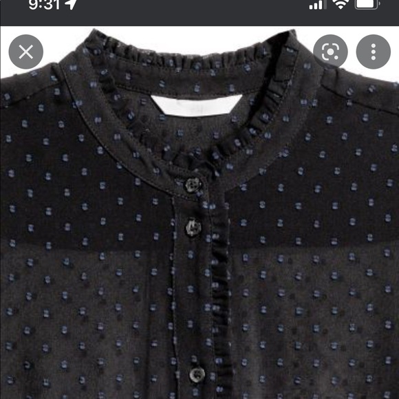 H&M Blouse with a frilled collar size 16 - Picture 4 of 9